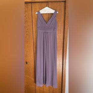 Lavender bridesmaid maxi dress